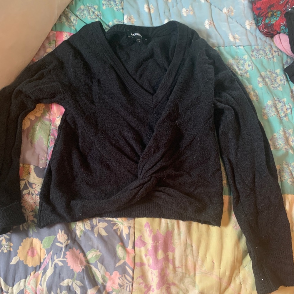 black sweater
